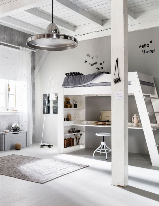 modern beyaz cocuk odasi dizayni