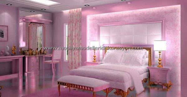 Romantik yatak odası dekorasyonu 6