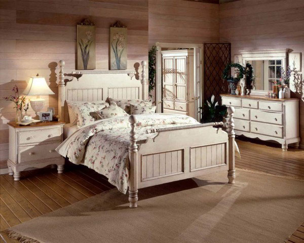 vintage stili yatak odasi tasarimlari
