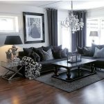 Siyah oturma odası mobilya modelleri