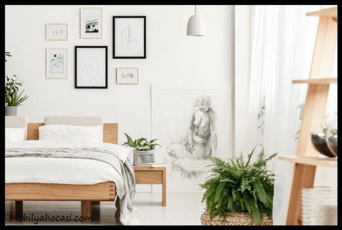 yatak odasi dekorasyon fikirleri TVHSY