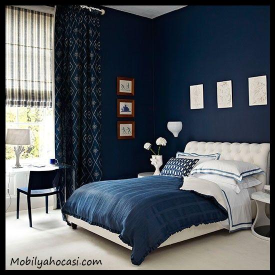 mavi yatak odasi dekorasyonu 6DRW0