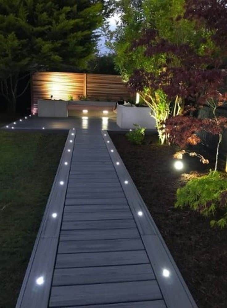 Modern bahçe aydınlatma lambaları